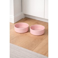 ARKHERA 2li Seramik Kedi Köpek Mama Kabı ve Su Kabı 14 cm (500ML)