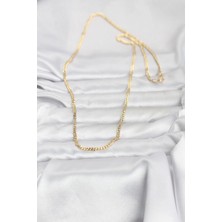 VeraGlobe Buğz cm 14K Gold Renk 60 cm Zincir Kadın Kolye - Buğz