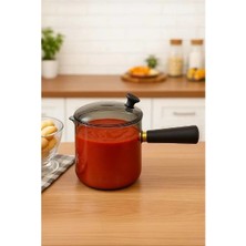 VeraGlobe Buğz 550 ml Akasya Cam Cezve