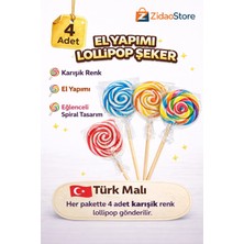 Emrah Gültekin El Yapımı Lollipop Şeker Karışık Renk Spiral Lolipop Şeker Parti Doğum Günü Şekeri Lollipop Şeker ile Eğlenceli Tat