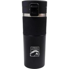 Nuvvo Paslanmaz Çelik Siyah Termos 480ML, Dayanıklı Kamp Ekipmanları, Kamp Aksesuarları, Açık