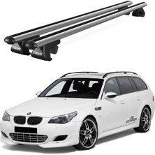 Today Auto Venüs Bmw 5 Series Touring (E61) (2004-2010) Uyumlu Gri Ara Atkı Port Bagaj Tavan Barı