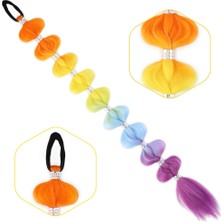 Ergün Collection Örgülü Aksesuarlı Lastikli At Kuyruğu / ACM22