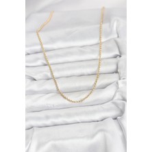 VeraGlobe Buğz cm 14K Gold Renk Halka Model 60 cm Kadın Kolye - Buğz
