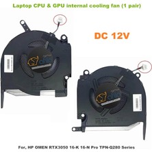 Afila Hp Omen TPN-Q280 Notebook Cpu+Gpu Fanı Set - 12V