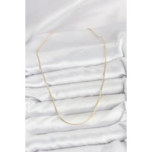 VeraGlobe Buğz cm 14K Gold Renk Yılan Zincir Model Kadın Kolye - Buğz