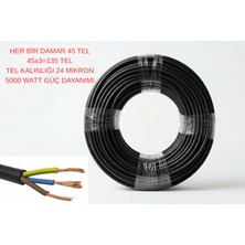 İNWATT 70 Metre Kaynak Makinesi,elektrikli Araç, Klima, Isıtıcı Elektrik Uzatma Ara Kablosu 3x2.5 Siyah