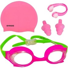 Nuvvo Avessa GS28 Çocuk Yüzücü Gözlüğü Turuncu Kulak Burun Tıkacı