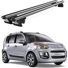 Today Auto Venüs Citroen C3 Picasso (2012-2016) Uyumlu Gri Ara Atkı Port Bagaj Tavan Barı