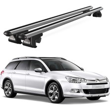 Today Auto Venüs Citroen C5 Station Wagon (2008 ve Sonrası) Uyumlu Gri Ara Atkı Port Bagaj Tavan Barı