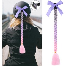 Ergün Collection Motosiklet Kaskı Simli Örgülü At Kuyruğu / ACM06S