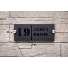 Gold Aynalı Pleksi Kapı Numarası – Kişiye Özel Villa / Apartman Kapı Tabelası – Modern Kapı Dekoru