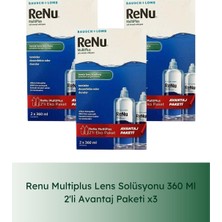 Renu Multiplus Lens Solüsyonu 360 ml - Ikili Kofre 3 Lü Paket