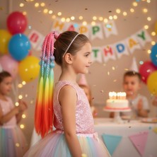 Ergün Collection Bn ve Düz Salaş Örgülü Lastikli At Kuyruğu / ACM16