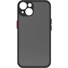 Zore iPhone 14 Uyumlu Mat Arka Yüzeyli - Renkli Düğmeli -Yüksek Kenarlı Kamera Korumalı Kılıf / Kapak