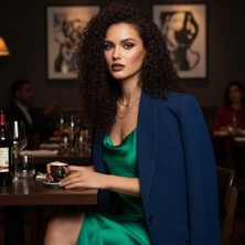 Ergün Collection Afro Dalga Front Lace Gerçek Tül Peruk / Koyu Kahve / 60/65CM