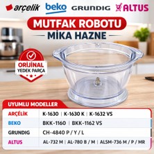 Öz Beyaz Eşya  ALTUS-AL-780 -B-M Mutfak Robotu Mika Hazne  (Orjinal Y.d Parça)