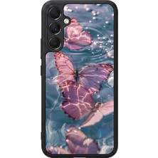 BG AKSESUAR Samsung Galaxy A34 Uyumlu Kelebek Tasarımlı Glossy Premium Kılıf