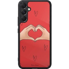 BG AKSESUAR Samsung Galaxy A34 Uyumlu Kalp Love Tasarımlı Glossy Premium Kılıf