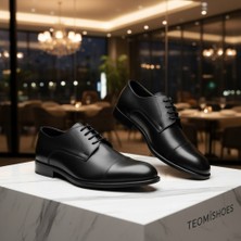 By Barretti Siyah Maskeletli Düz Klasik Ayakkabı