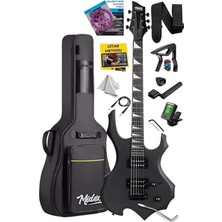 Nuvvo Force Masif Ağaç Üst Seviye Elektro Gitar H-H Profesyonel Full Set Aksesuarlı