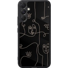 BG AKSESUAR Samsung Galaxy A34 Uyumlu Line Art Tasarımlı Glossy Premium Kılıf