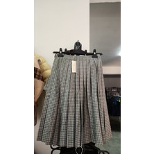 Minimom Çocuk  Ekose  Pileli Mini  Etek