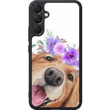 BG AKSESUAR Samsung Galaxy A34 Uyumlu Golden Kopek Tasarımlı Glossy Premium Kılıf