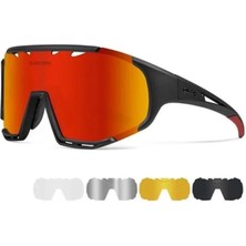 Nuvvo Polarize Anti-Uv Outdoor 5 Lens Ultra Hafif Spor Motorsiklet Bisiklet Kayak Güneş Gözlüğü