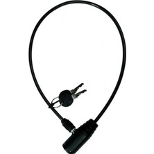 Nuvvo Anahtarlı Bisiklet Motor Kask Kilidi 65 cm 1 Adet Çelik Halatlı Dayanıklı Kilit 1410