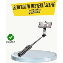 Teknodayım Bluetooth Selfie Çubuğu – Işıklı, Katlanabilir, Uzaktan Kumandalı