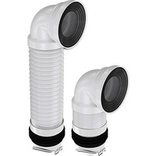 Meriva M49 Dirsekli Çekvalfli Körüklü Klozet Gider Borusu/haşere Koku Önleyici Klozet Kadası