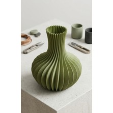 Modern Tasarım Yeşil Vazo – Estetik Salon, Sehpa ve Raf Dekoru