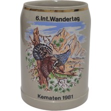 Hasyılmaz Vintage Tankart 6.ınt. Wandertag Anısına Tasarlanmış Alman Bira Bardağı 13,5cm