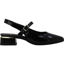Albini Hakiki Rugan Deri Tokalı Slingback Kadın Topuklu Ayakkabı | ALB26109519YR