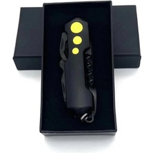 Nuvvo 14 Fonksiyonlu Outdoor Kamp Multifonksiyonel Kutulu Cep Çakısı Sarı Siyah