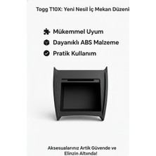 Trobus Togg T10X Ön Konsol Ara Saklama Kutusu Siyah