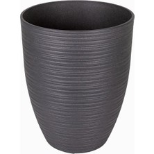 Nuvvo Herdekora Oval Iç ve Dış Mekan Saksı Antrasit Gri Küçük Boy 28X28X34,5 Cm.