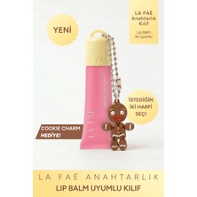 LA FAE BEAUTE Kadın Lip Balm Dudak Parlatıcısı Kılıfı Anahtarlık Çanta Süsü Charm Kişiselleştirilebilir Sarı