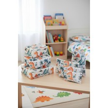 textile sweet 7'li Dinozor Desenli Bavul Içi Düzenleyici Valiz Düzenleyici Organizer Set