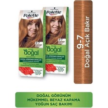 Palette Kalıcı Doğal Renkler Saç Boyası 9-7 Doğal Açık Bakır x 2 Adet