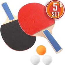 Nuvvo Masa Tenisi Başlangıç Raket Seti Tenis Pinpon Raketi Topu 5 Parça