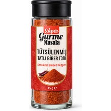 Super Gurme Masala Tütsülenmiş Tatlı Toz Biber 45 G – Cam Şişe (Smoked Sweet Paprika)