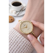 Essence Çelik Kordon Kararma Yapmaz 3 Atm Suya Dayanıklı Kadın Kol Saati + Bileklik VS.BLKT.0881