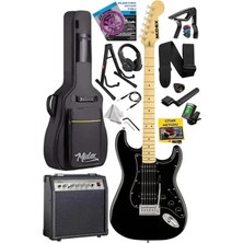 Nuvvo RPH-40BK-30AMP Full Black 30W Amfili Elektro Gitar Seti Hsh Manyetik Maple Klavye Üst Kalite