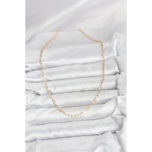 VeraGlobe Buğz cm 14K Gold Renk Kalp Zincirli Kadın Kolye - Buğz