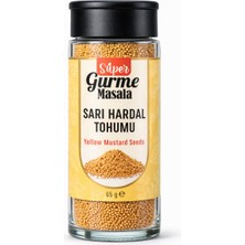 Super Gurme Masala Sarı Hardal Tohumu 65 G – Yellow Mustard Seeds Cam Kavanoz