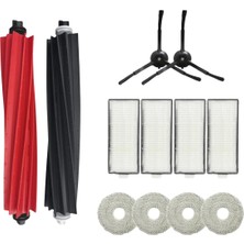 Asgard Grup Roborock Q Revo Master-Q Revo Slim Uyumlu 1 Ana Fırça 2 Yan Fırça 4 Filtre 4 Mop