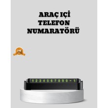 Akinco Çevirmeli Araç Içi Park Numaratörü – Alüminyum Gri, Kolay Montaj Net Görünüm
