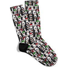 Penguenli Kış Temalı Soket Çorap